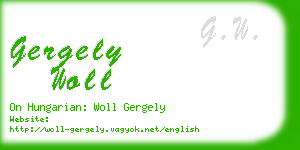 gergely woll business card